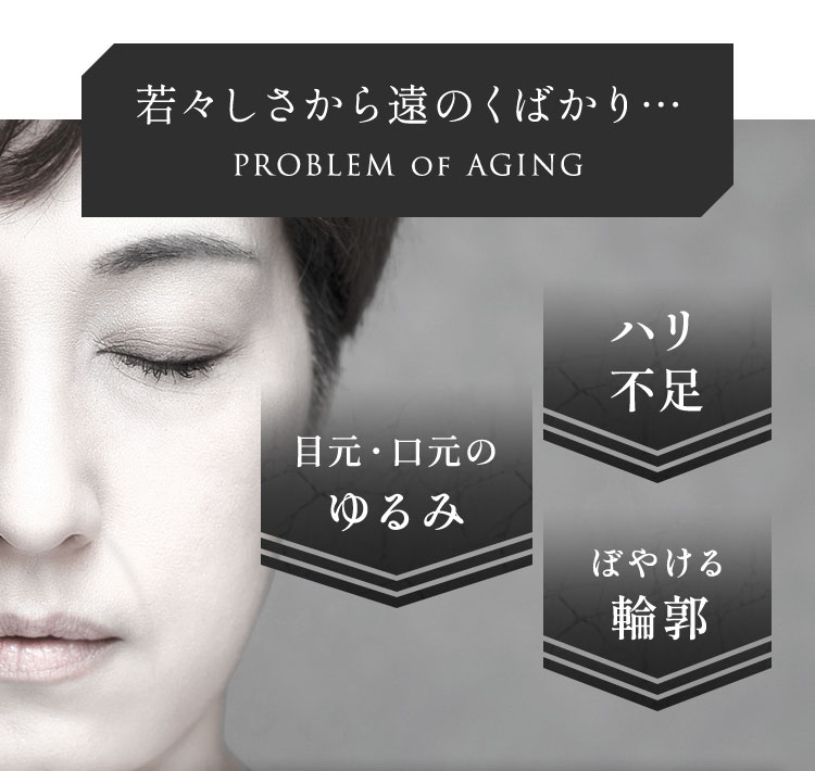 若々しさから遠のくばかり…PROBLEM of AGING