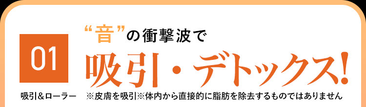 深部まで届く“音”の衝撃波で脂肪をアタック!